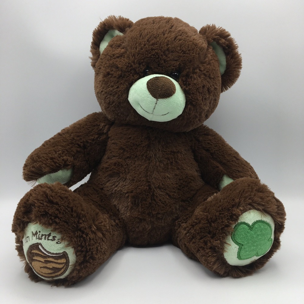 Build a Bear Girl Scouts Thin Mints Stuffed Plush Cookie Toy Brown Teddy BAB